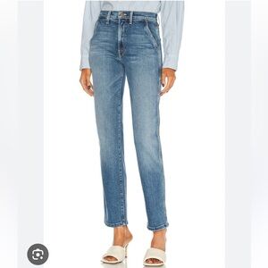 Mother denim high waisted utility wash so long jeans
